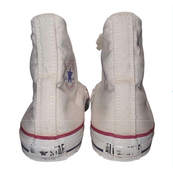 Vintage Converse Chuck Taylor All Star High Top White Made in USA Men's Size 10 - Picture 3 of 11